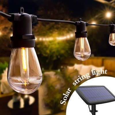 Set aus 20 Hängenden Solarleuchten Girlande 6W 150lm Warmes Weiß mit Fotowiderstand