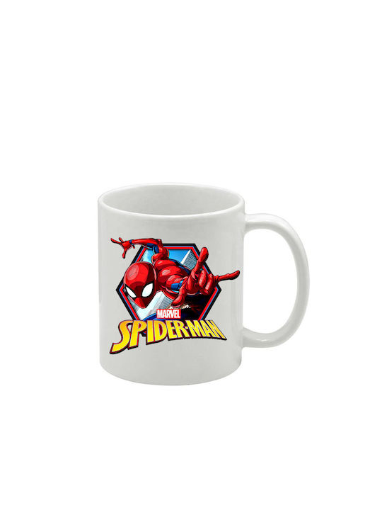 Weiße Tasse Spider-man