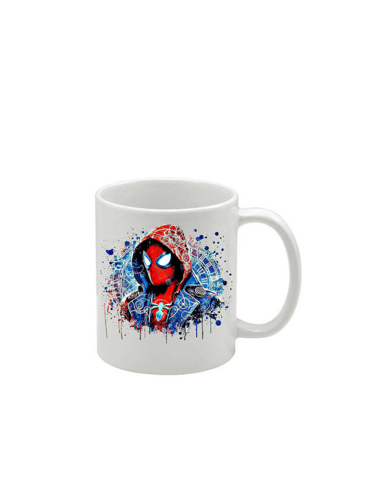 Weiße Tasse Spider-man