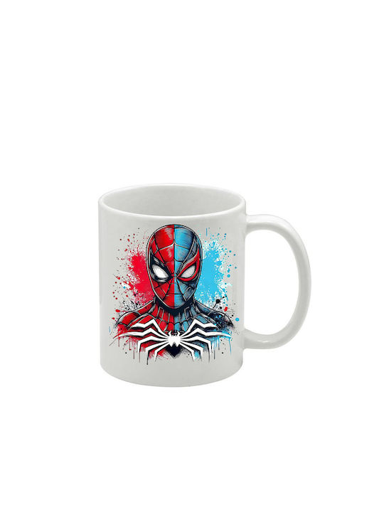 Weiße Tasse Spider-man