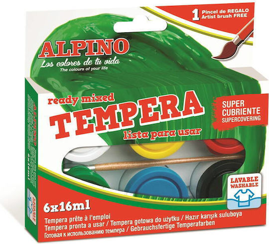 Alpino Миеща Се Темпера 6 Цвята X 16ml/кутия