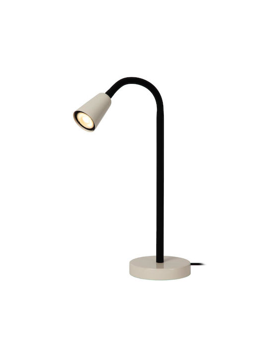 Lucide Lightning Jasper Office Lighting with Flexible Arm for GU10 Base in Beige Color