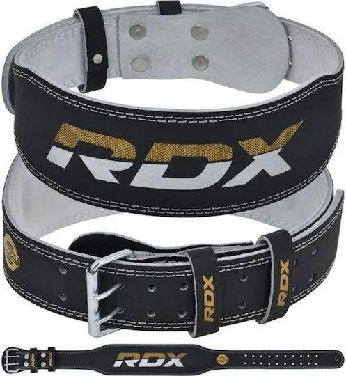 4" Gold Leather Bodybuilding Belt Exercises Rdx S Golden