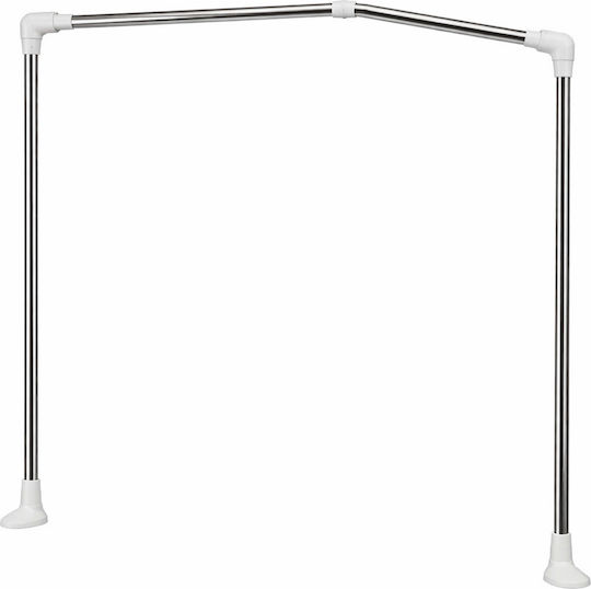 Landsh 010-GAN-U Bară Pliabilă Pentru Perdea De Duș Colțar Din Oțel Inoxidabil 80x80cm
