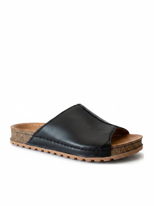 Safe Step Leather Women's Anatomic Black Sandals