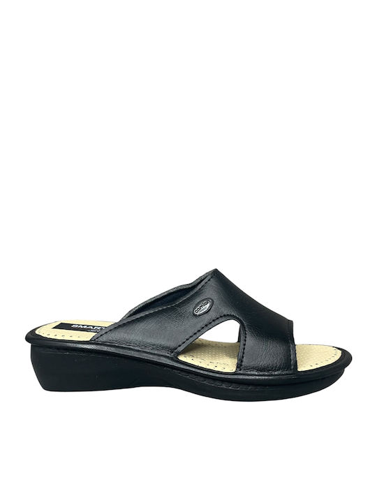 Smart Steps Damen Flache Sandalen Schwarz