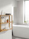 Relaxdays Επιτοίχια Ραφιέρα Μπάνιου Ξύλινη 54x60x15cm Καφέ