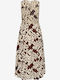Summer Midi Dress Beige/Brown