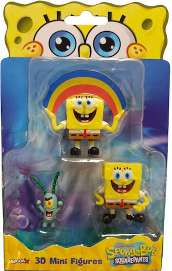Just Toys Spongebob Movie 3D Mini Figures Spongebob 3 Pieces Spongebob Plankton Spongebob 0608