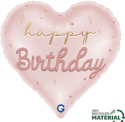 18"" Μπαλόνι Καρδιά Ροζ Happy Birthday