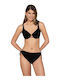 Slip Bikini Talie Înaltă Negru