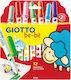 Giotto Giotto Zeichenstifte 5mm Waschbar Set 12 Farben