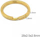 Stahlreifen Schlüsselanhänger Gold 28x2.5mm 4Stück
