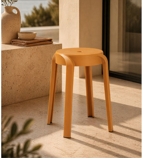 Living Room Stools Made of Mustard Polypropylene