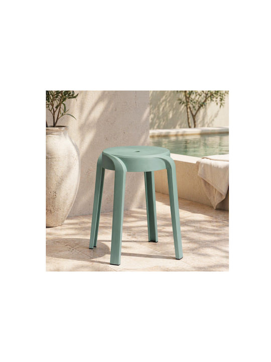 Living Room Stools Made of Polypropylene Light Green