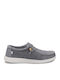 Leather Men's Moccasins In Gray Colour