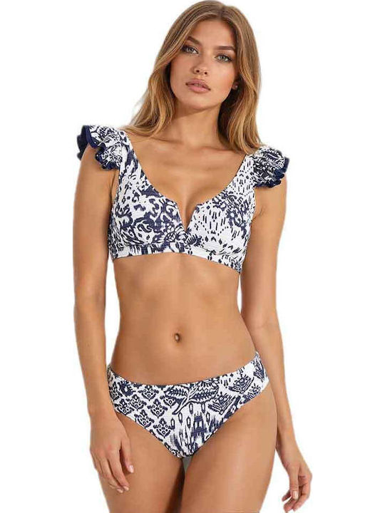 Set Bikini Sports Bra with Light Padding White