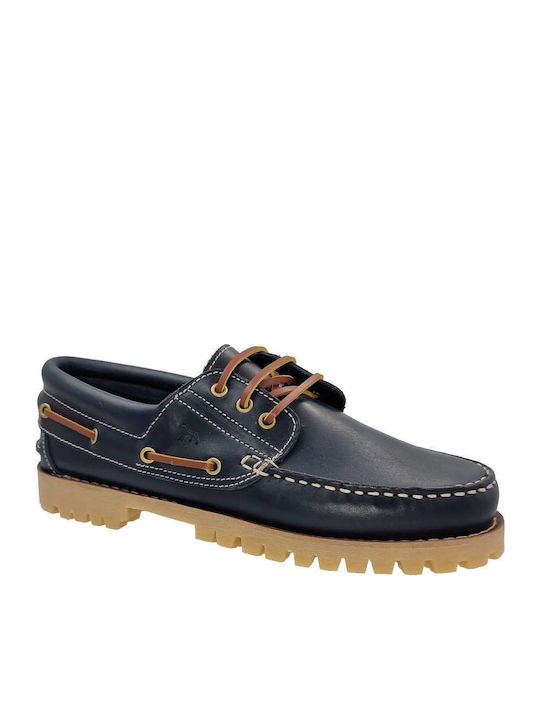 Leder Herren Freizeitschuhe Blau