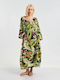 Ble Resort Collection One Size 100% Damen Maxi Kleid Damenbademode Grün/Schwarz
