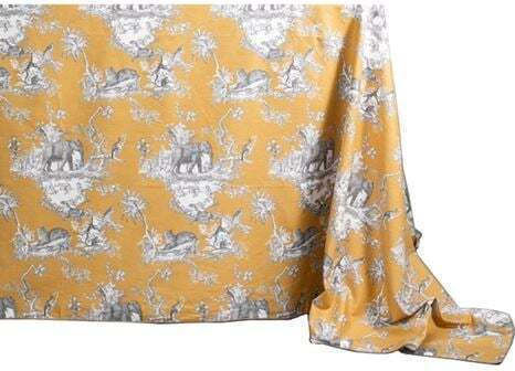 Cotton Tablecloth Filo Tdj Mumbay Zucca Chiaia Zucca 170x310cm
