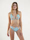 Set Bikini Floral Τιρκουαζ