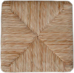 Politishome Sitzmöbel für Esszimmer-/Küchenstuhl Korbweide 35x35cm Beige