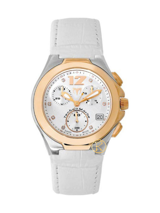TechnoMarine Ρολόι Μπαταρίας με Δερμάτινο Λουράκι TechnoMarine Ρολόι Μπαταρίας με Δερμάτινο Λουράκι