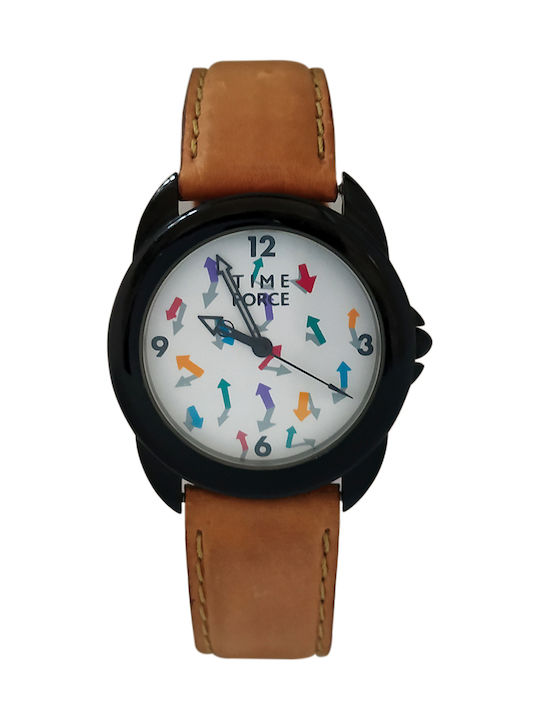 Time Force Women's Watch 36mm Battery with Brown Leather Strap