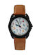 Time Force Women's Watch 36mm Battery with Brown Leather Strap