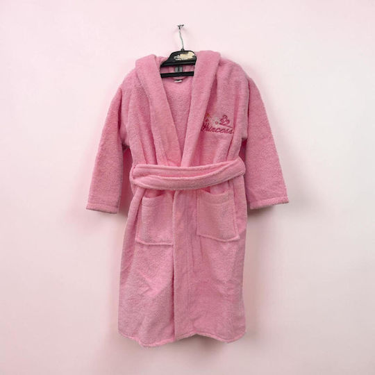 Linea Home Kinderbademantel Princess Rosa mit Kapuzen-