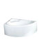 Sanitec Lydia Corner Bathtub Left Installation Acrylic 140x90cm