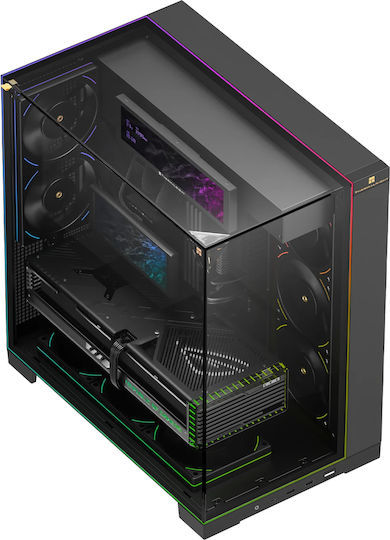 Thermalright Vision TR-A70 Gaming Midi Tower Кутия за Компютър с Страничен Прозорец и ARGB Осветление Черна