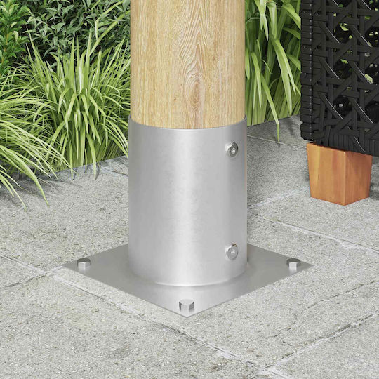 vidaXL Post Support for Garden Fence Made of Metal 18x18x15cm 12 Pieces Silver