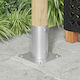 vidaXL Post Support for Garden Fence Made of Metal 15x15x15cm 12 Pieces Silver