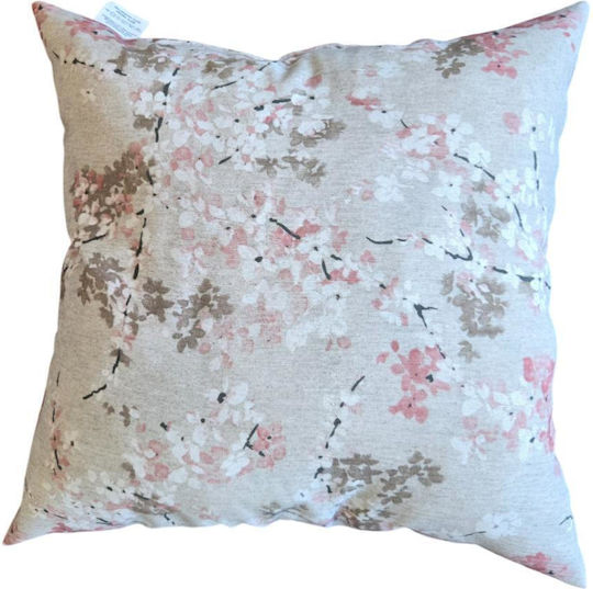 Μαξιλάρι Καναπέ από 100% Βαμβάκι Japanese Cherry 50x50εκ.