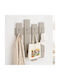 Shally Dogan Wooden Wall Hanger 4 Hooks Beige 64x4x79cm