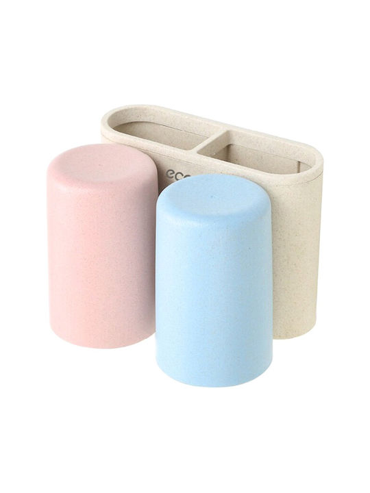 Ecoco Ecoco An der Wand Montiertes Badezimmerzubehör-Set Kunststoff Beiges