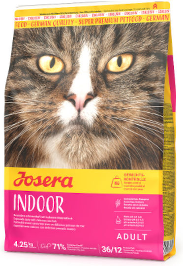 Josera Indoor Grain Free Dry Cat Food Without Grains for Adult Neutered Cats with Sensitive Urinary Tract with Vegetables / Poultry 2kg