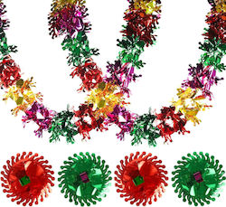 Multicolored Christmas Garland 4 Pcs Hanging Ceiling Decoration