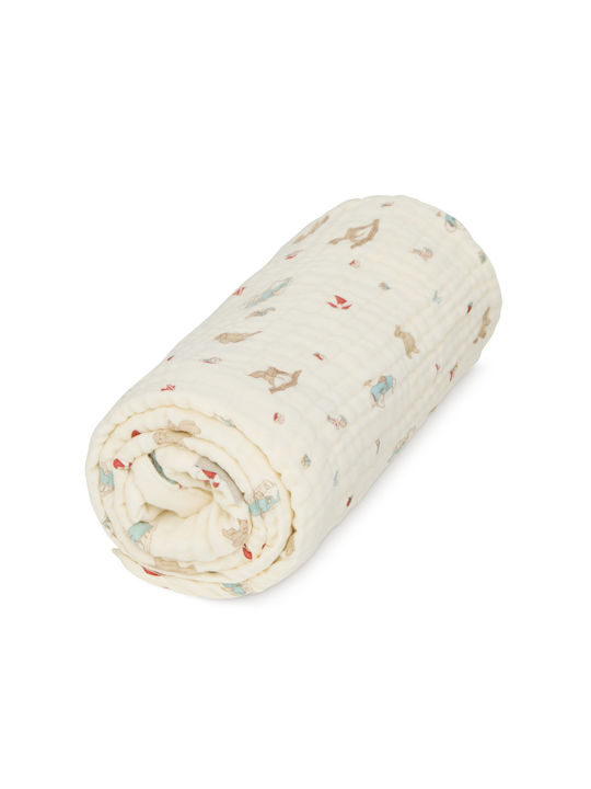 Cam Cam Copenhagen Nursery Swaddling Blanket Ecru 100x100cm