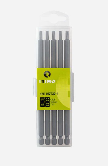 Irimo Schraubendreher-Bits T25 150mm 1/4 Zoll 5 Stück