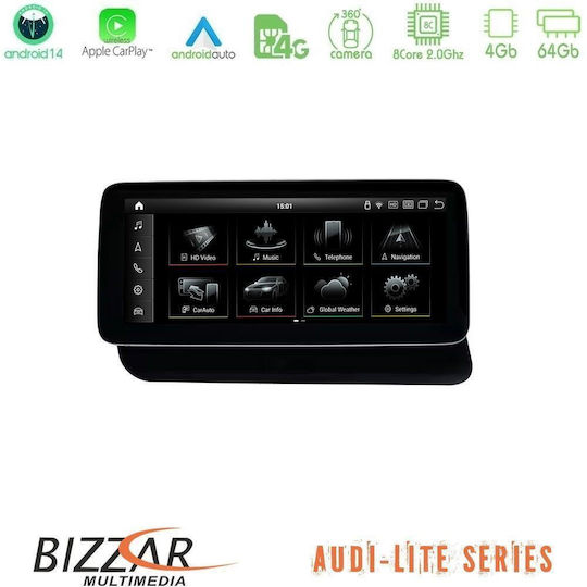 Bizzar Ηχοσύστημα Αυτοκινήτου για Audi Q5 2008-2017 (Bluetooth/USB/WiFi/GPS/Apple-Carplay/Android-Auto) με Οθόνη Αφής 10.25"