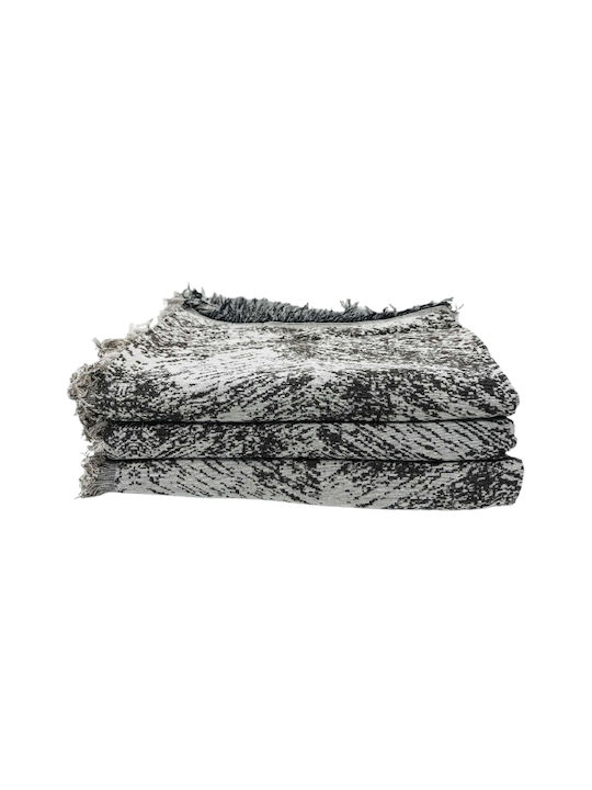 SpitiBazaar Überwürfe Set 3 Stück Chenille Braun