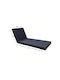 Politishome Waterproof Sunbed Cushion with Backrest Black 60x188cm