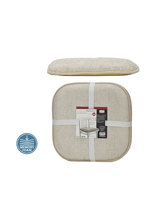 ArteLibre Garden Chair Cushion Ecru 2pcs 40x40cm