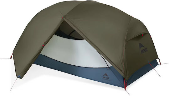 MSR Camping Tent Igloo Mountaineering Green with Double Cloth 4 Seasons for 2 People Waterproof 3000mm 224x264x102cm