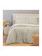 24home.gr Ultra Line Melinen Σετ Σεντόνια Μονά 170x270εκ. Coral Aqua (3τμχ)