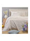 24home.gr Ultra Line Melinen Σετ Σεντόνια Μονά 170x270εκ. Coral Light Grey (3τμχ)