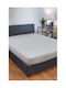Biokarpet Чаршаф Naf Naf Hue Сиво-виолетов Двойно 160x200см +35см
