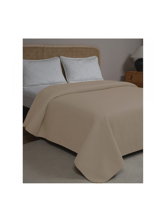 Adam Home Dot Κουβερλί Μονό Microfiber Beige 16...